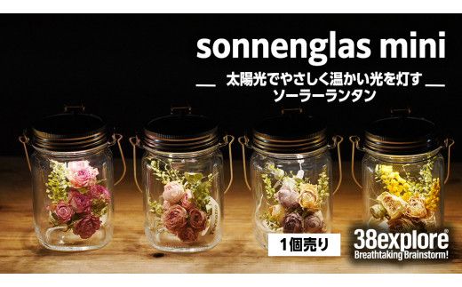 sonnenglas mini 38explore toreotto38 38kenkyujo8 ソネングラス ソーラーランタン ランタン ドライフラワー ギフト プレゼント 母の日 [EK022us]
