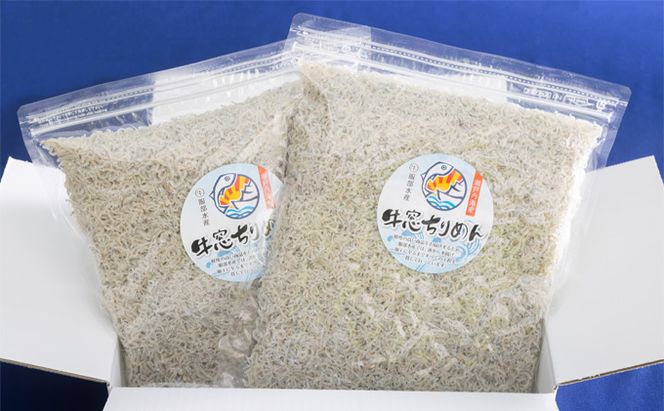 ちりめんじゃこ 牛窓 ちりめん 1kg（500g×2袋） 瀬戸内海産 【ちりめん ちりめんじゃこ 上乾ちりめん  しらす干し 大容量 ごはん ごはんのお供 ふりかけ おにぎり ギフト 贈答 岡山県 瀬戸内市 牛窓 瀬戸内海 服部水産】【配達不可：離島】