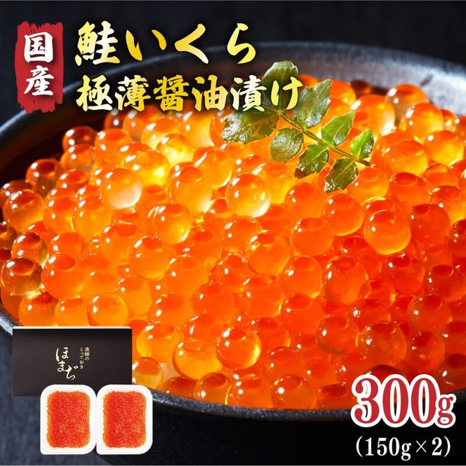 【予約受付中】 国産 特選いくら極薄醤油漬け 300g (150g×2) 冷凍 ★2025年12月～発送予定★ いくら 海鮮 魚貝類 魚介類 魚卵 鮭 さけ イクラ丼 丼物 白米 ご飯 醤油 しょうゆ 小分け 三陸産 岩手県 大船渡市 [oikawa017_1]