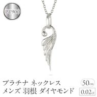 ネックレス プラチナ pt900 メンズ フェザー 羽根 ダイヤモンド ペンダントトップ 羽 シンプル メンズジュエリー 普段 使い 190523100dpm-s SWAA333-pt