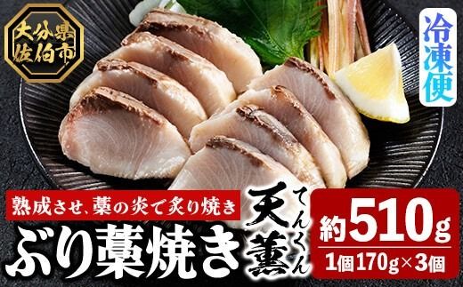 天薫 ぶり藁焼き (約170g×3個) 鰤 ぶり ブリ 魚 鮮魚 炙り あぶり たたき 旬 国産 おかず お弁当 簡単調理 数量限定 大分県 佐伯市 特産品【GS006】【浪井丸天水産】