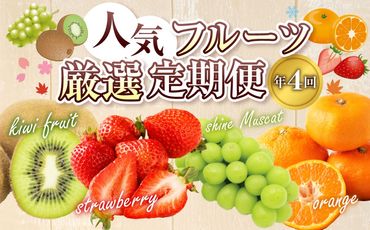 【定期便/年4回】ＪＡむなかた厳選！人気のフルーツ定期便【ほたるの里】_HB0140