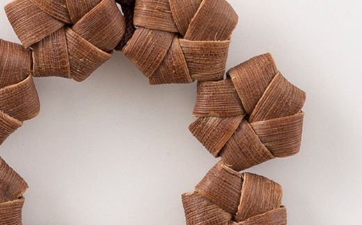 FYN6-435 山形県 西川町 大井沢産 山ぶどうのチャーム 「リング」 国産 山葡萄 つる 手作り ハンドメイド 伝統工芸品 民芸品 キーホルダー 贈答 贈り物 ご自分用 自宅用