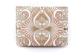 【文庫屋大関】箱まち小銭入れ　ロカイユ＜ベビーピンク＞【皮革工芸品】 ファッション小物 財布 民芸品 