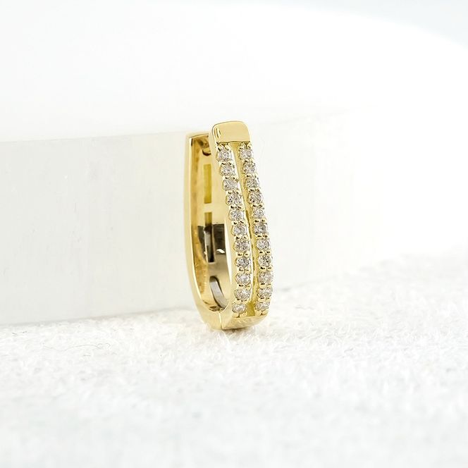 18金 フープ ピアス 18k ダイヤモンド フープピアス レディース 大きめ ゴールド ペア ダイヤ 0.24ct 中折れバネ式 イエローゴールドK18 ジュエリー シンプル 人気 普段 使い250401bd400dy SWAA263-dy