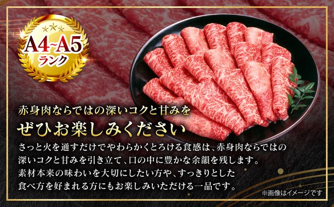 【A4～A5ランク】 くまもと黒毛和牛 赤身 モモ しゃぶしゃぶ すき焼き用　500g （250g×2パック） 和牛 牛肉 お肉 黒毛和牛 冷凍 おかず ギフト 熊本県 八代市