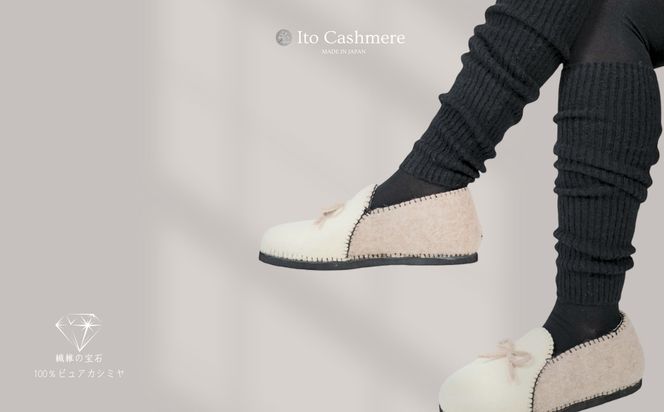 G3592 100％ピュアカシミヤ・レッグウォーマー ブラック【高級 カシミア おしゃれ ファッション 防寒 かしみあ】