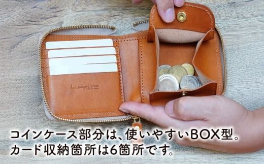 ラウンドファスナーの二つ折り財布 糸島市 / LADIES＆GENTLEMEN 本革 革製品 レザー[ADK068]