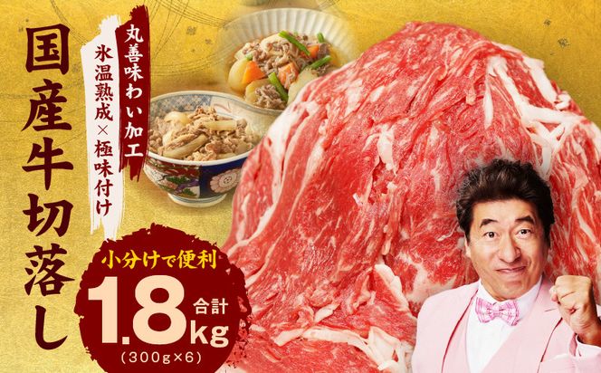 mrz0004 【TVで紹介されました！】国産牛 切り落とし 1.8kg 小分け 300g×6P【国産 牛肉 氷温熟成×極味付け 訳あり サイズ不揃い カレー 牛丼 野菜炒め 肉じゃが 家計応援】