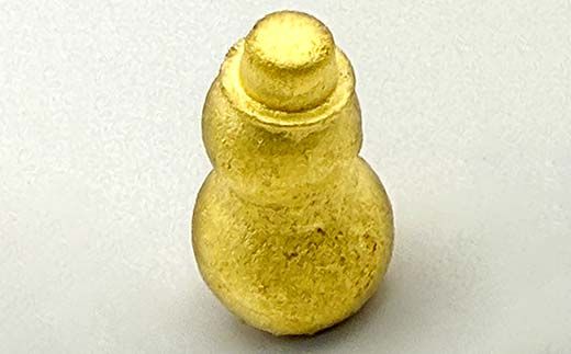FYN6-308 西川町 工芸品 純金(K24) 雪だるま 41.0g 純金 金金 金 24金 K24 K ゴールド 日本製 ハンドメイド 手作り 置物 オブジェ 貴金属 ジュエリー 贈答 贈り物 ギフト 記念日 誕生日 プレゼント X線分析検査証明書付 山形県 月山