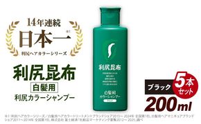 【5本入】 利尻 カラー シャンプー ブラック 糸島 / 株式会社ピュール [AZA029] 白髪ケア 美容