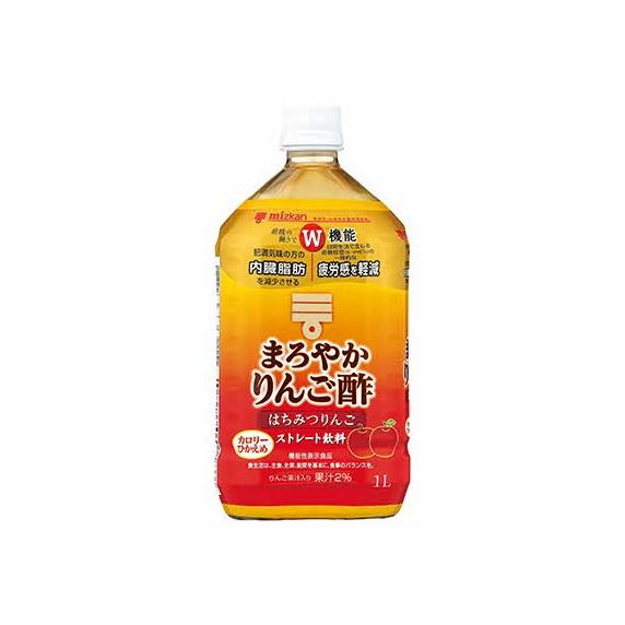 ミツカン まろやかりんご酢 はちみつりんご ストレート1L 6本