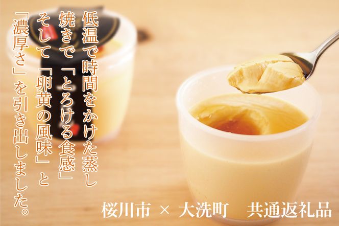 つくばぷりん ゴールドぷりん 6個入 ( 桜川市 × 大洗町 共通返礼品 ） 奥久慈卵 卵黄 濃厚 とろける プリン ぷりん スイーツ デザート 洋菓子 お菓子 おかし 乳製品