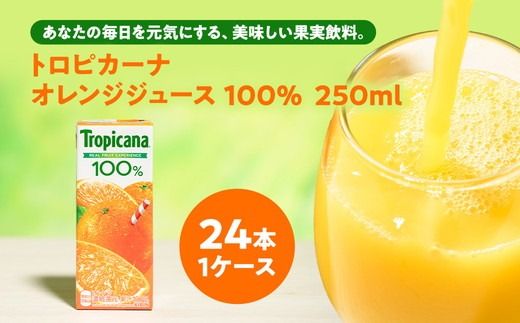 トロピカーナ 100％ オレンジ 250mlLLスリム×24本 （茨城県常総