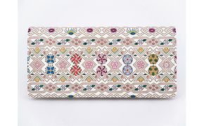 長財布 スッキリ大人の財布 束入れ 花菱 文庫屋大関 お札を折らない 財布 レディース レザー 本革 革 文庫革 薄い スリム 軽量 スリム財布 レディース財布 お財布 札入れ 札束入れ 日本製 和風 花柄 東京 墨田区