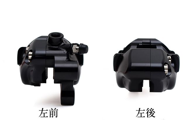 GALE SPEED エラボレート・フロント4Pキャリバー(アキシャル40mm) 左/チタンボルト仕様 ブラック バイク オートバイ パーツ 左キャリパー 