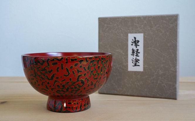 津軽塗　汁椀1客・唐塗 赤上 食器 工芸品 伝統技術 手作り 
