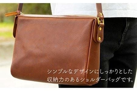 ファスナー の 斜め掛け ショルダー バッグ 《糸島》【LADIES&GENTLEMEN】 革製品 革鞄 カバン [ADK024]