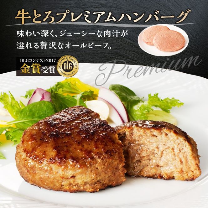 とろける旨味。牛とろプレミアムハンバーグ 150g×8_S006-0187