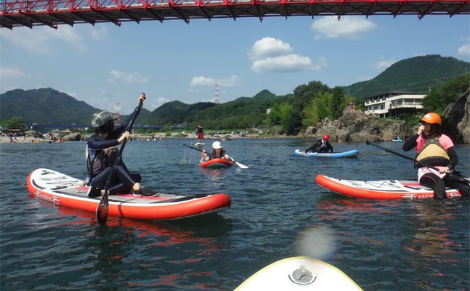 長良川リバーペアSUP体験半日コース 体験チケット 参加チケット アウトドア 川遊び 大人 自然 透明度 水 きれい リフレッシュ 非日常 ストレス解消 アクティブ スポーツ 2人 