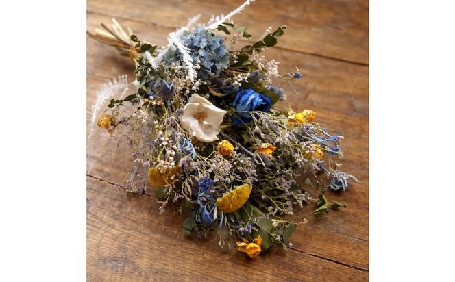 【母の日】プレミアムドライフラワー・ブーケ　シェルフルール＜お届け日：2026年5/4～5/10 当店おまかせ ＞母の日カード付き【 母の日 ギフト アレンジ 花 贈り物 大阪府 門真市 】 272230_BG130