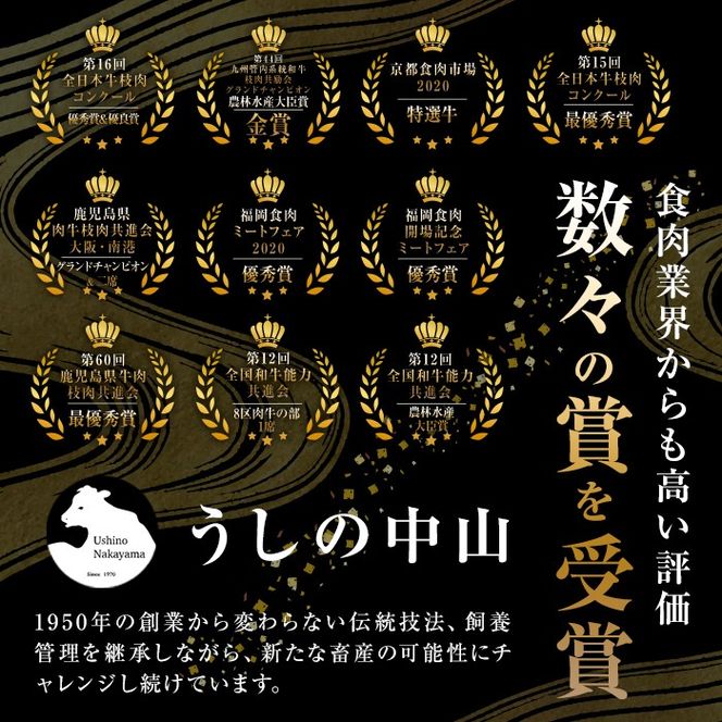 【数量限定】A4・A5等級うしの中山黒毛和牛ミスジステーキ(計400g・100g×4枚) b4-005