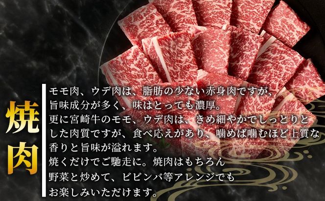 【期間限定】＜宮崎牛 赤身焼肉 1パック（500g）＞2026年1月に順次出荷 【 国産 黒毛和牛 牛肉 牛 精肉 カット肉 BBQ ウデ肉 モモ肉 4等級以上 ブランド牛 赤身 旨味 贈答品 ギフト 贈り物 プレゼント 化粧箱 グルメ ミヤチク 宮崎県 国富町 】【b0990_my_ouen_jan_x2】