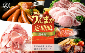 【定期便全4回】鹿児島県産 黒豚の食卓おかずコース！志布志うんまか定期便 t0049-003