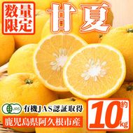 ＜先行予約受付中！2026年2月上旬以降発送予定＞数量限定！有機JAS 甘夏(約10kg) 国産 果実 果物 フルーツ 柑橘 デザート 期間限定 有機栽培【中村農場】akn084-05