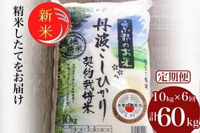 【定期便】予約 令和7年産 新米 京都丹波米 こしひかり10kg×6回 計60kg● 米 6ヶ月 白米 6回定期便 ※精米したてをお届け コシヒカリ ※毎月1回又は2カ月に1回 ※北海道・沖縄・離島への配送不可 ※2025年9月中旬以降順次発送(初回分)