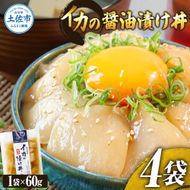 イカの醤油漬け丼（4P）セット【企業組合　宇佐もん工房】 [BQAB049]