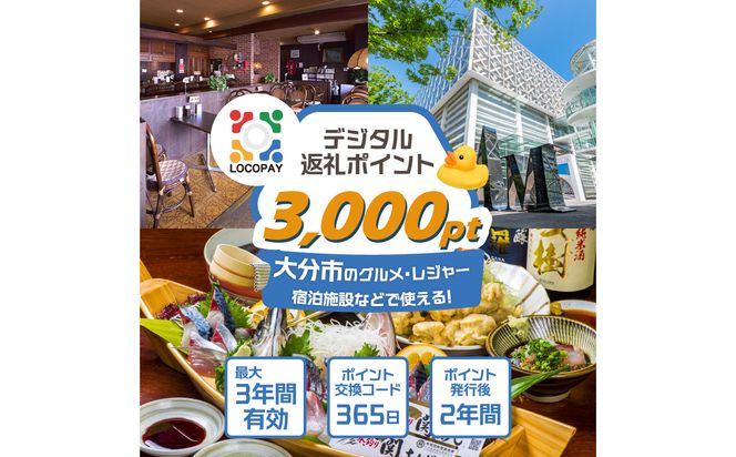 【P01090】LOCOPAYデジタルポイント【3,000ポイント】