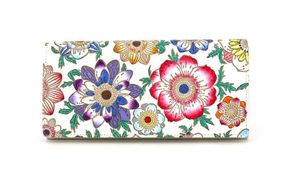 【文庫屋大関】束入れ アネモネ【皮革工芸品】 財布 お札 お札入れ 長財布 カード 小銭 牛革 手作り 日本製 墨田区 東京都