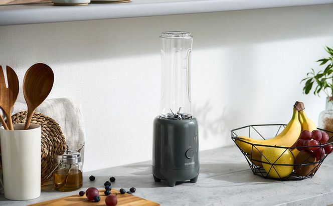 ボトルブレンダー IBB-601-H ダークグレー アイリスオーヤマ 電動ミキサー ジュースミキサー ミキサー ボトル ジューサー ブレンダー 氷も砕ける 食欲の秋特集 