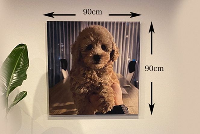 【簡単】思い出の写真で作る丹後ちりめん特大ファブリックパネル　サイズ：約90cm×90cm インテリア 雑貨 アートボード アートパネル オーダーメイド お洒落 ちりめん オリジナル プレゼント 贈り物 誕生日 敬老の日 母の日 父の日 壁掛け　DZ00013