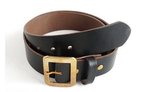 E STREET LEATHER ホーウィン・クロムエクセル 茶芯革 レザーベルト ブラック 【star006-01】