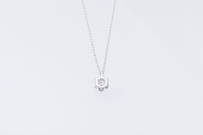 ダイヤモンド ネックレス フラワーS 0.45ct  PT プラチナ ジュエリー ダイヤ 山梨 H-730 SWCI013-pt