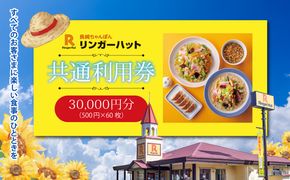 エリア限定 リンガーハット グループ 共通 利用券　30000円（500円×60枚）
