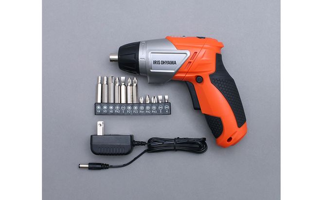 電動工具 充電式電動ドライバー JCD-421-D オレンジ アイリスオーヤマ 電動ドライバー 小型 充電式 コードレス コンパクト 軽量 3.6V LEDライト 家具組立  工具 DIY 初心者 家庭用 実用 父の日