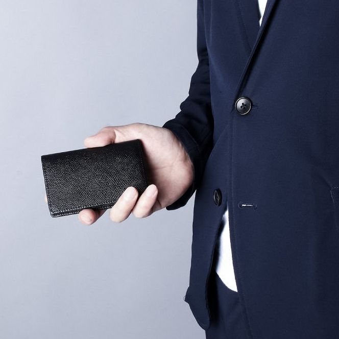 【豊岡財布】 craftsmanship　バレキ名刺入れ（CW003）(ブラック)