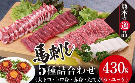FK7-0320_馬刺し 5種詰合せセット「宴」 さくら肉 桜肉 馬肉 肉 食品