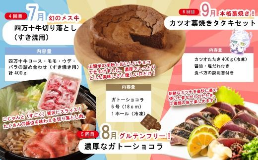 【 年末限定 】 8回 定期便 四万十 人気グルメ お楽しみ定期便 しまんと ふるさと定期便 10万円 Aコース 今だけ 鰻 牛肉 鶏肉 豚肉 パン 魚 タタキ 鰹 カツオ みかん 柑橘 フルーツ ケーキ ごちそう 贅沢 豪華 高知 四万十市 R7-614