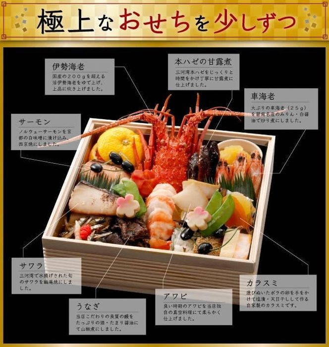 【数量限定】創業100年の日本料理店が作る 1段重 おせち(3人前) 冷蔵 2027年 創業大正九年 日本料理 小伴天 料亭 伊勢海老 アワビ うなぎ 数の子 栗きんとん からすみ いくら 贈り物 おせち料理 お正月 正月料理 人気 高リピート H007-115