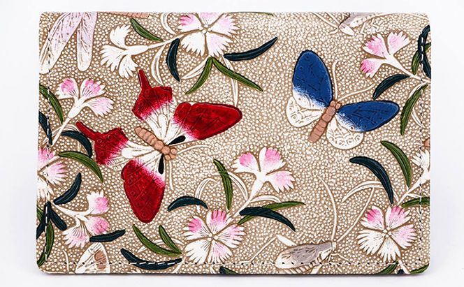 パスケース 撫子 文庫屋大関 名刺入れ カードホルダー 名刺ケース 名刺ホルダー カード入れ 定期入れ 定期ケース 雑貨 生活雑貨 小物 革小物 革製品 本革 日用品 民芸品 工芸品 東京 東京都 墨田区