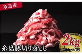 糸島 豚 切り落とし 2kg ( 500g × 4P ) 糸島 【幸栄物産】 [ABH004]