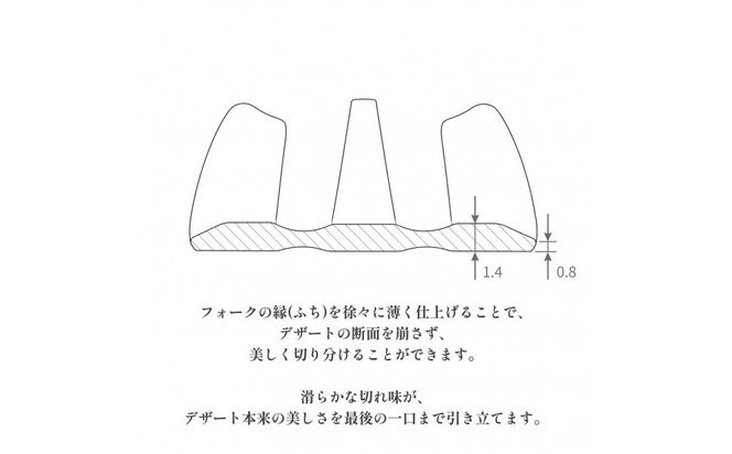 marumiカトラリー デザートフォーク 2本　創業80年 精密加工メーカーの技術から生まれた1本 313726_BX003