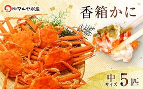 【12月16日～12月25日発送】石川県産 香箱蟹 せいこ 中サイズ 5匹 詰合せ F6P-3479