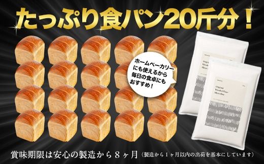 【毎月定期便】北海道産 「春よ恋」「ゆめちから」ブレンド小麦粉 パウダースノー（パン用強力粉）2.5kg 全2回 MROBI041