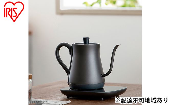 アイリスオーヤマ ケトル 0.6L IKE-C601T-HA アッシュ 電気ポット ポット 電気ケトル ドリップケトル 細口 細口ポット 細口ケトル 湯沸かし 温度調節 保温 保温機能 空焚き防止 おしゃれ キッチン家電 電化製品 家電 宮城 宮城県 大河原 大河原町