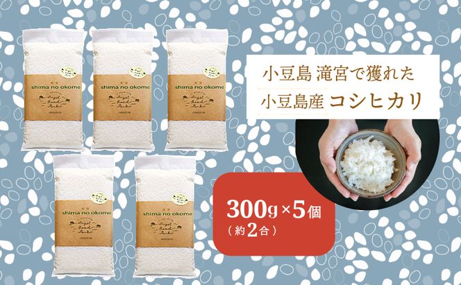 【 小豆島 】小豆島 滝宮で獲れたふっくらつやつや 小豆島産 コシヒカリ 300g×5個 こしひかり お試し 少量 小分け お米 米 白米 精米 もっちり 甘み 1.5kg 香川 香川県 土庄 土庄町